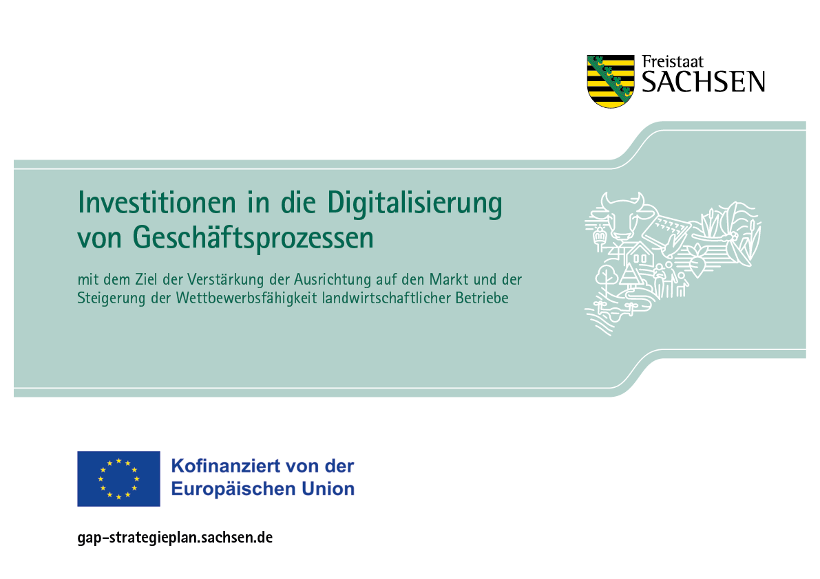 In Sachsen investieren – Zukunft gestalten. Investitionen in die Digitalisierung von Geschäftsprozessen. Kofinanziert von der Europäischen Union.
